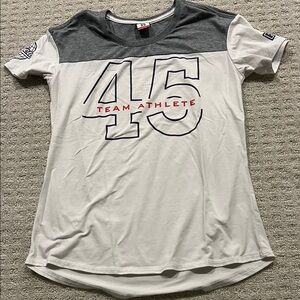 Team Athlete Gray and White Women's Top